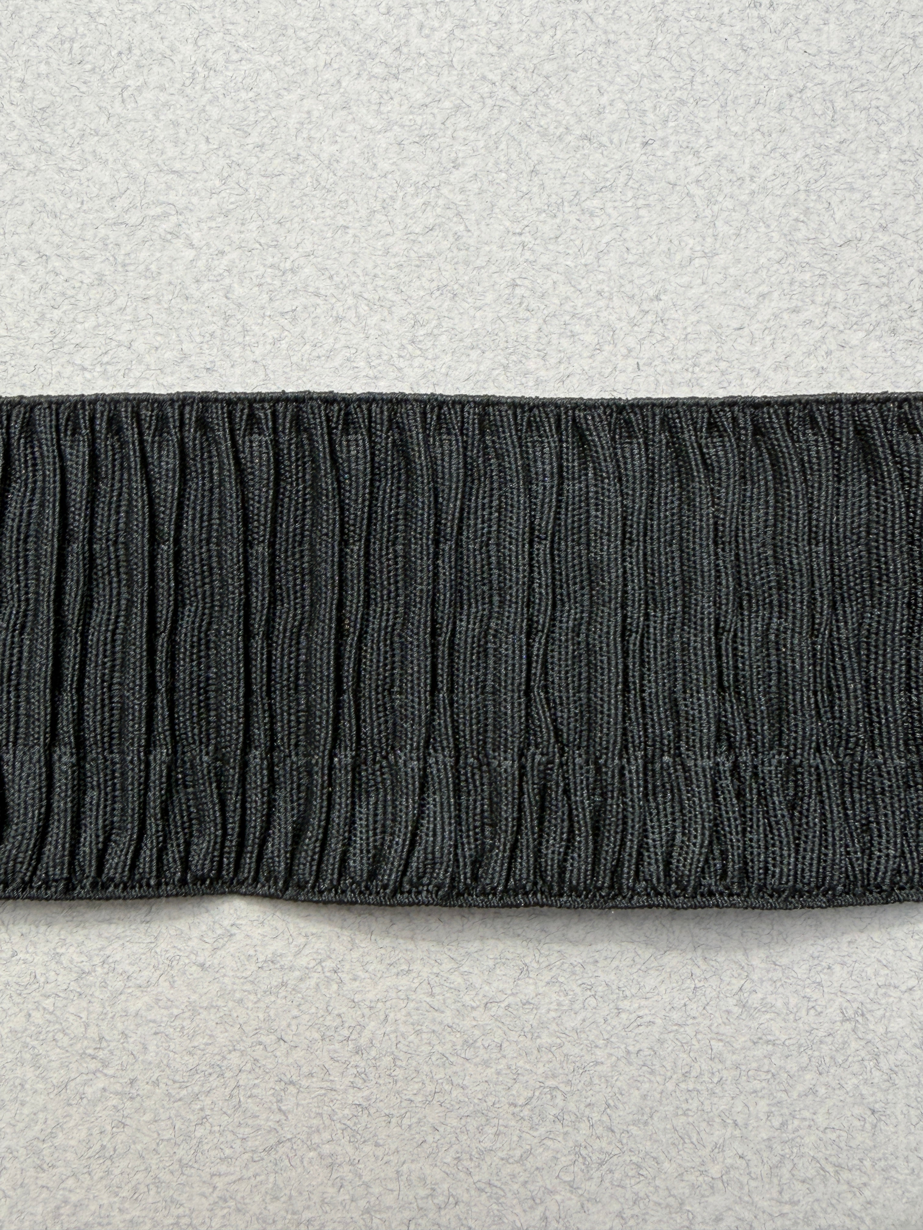 Black Ruffled Elastic 60mm SP Haberdashery Auckland NZ