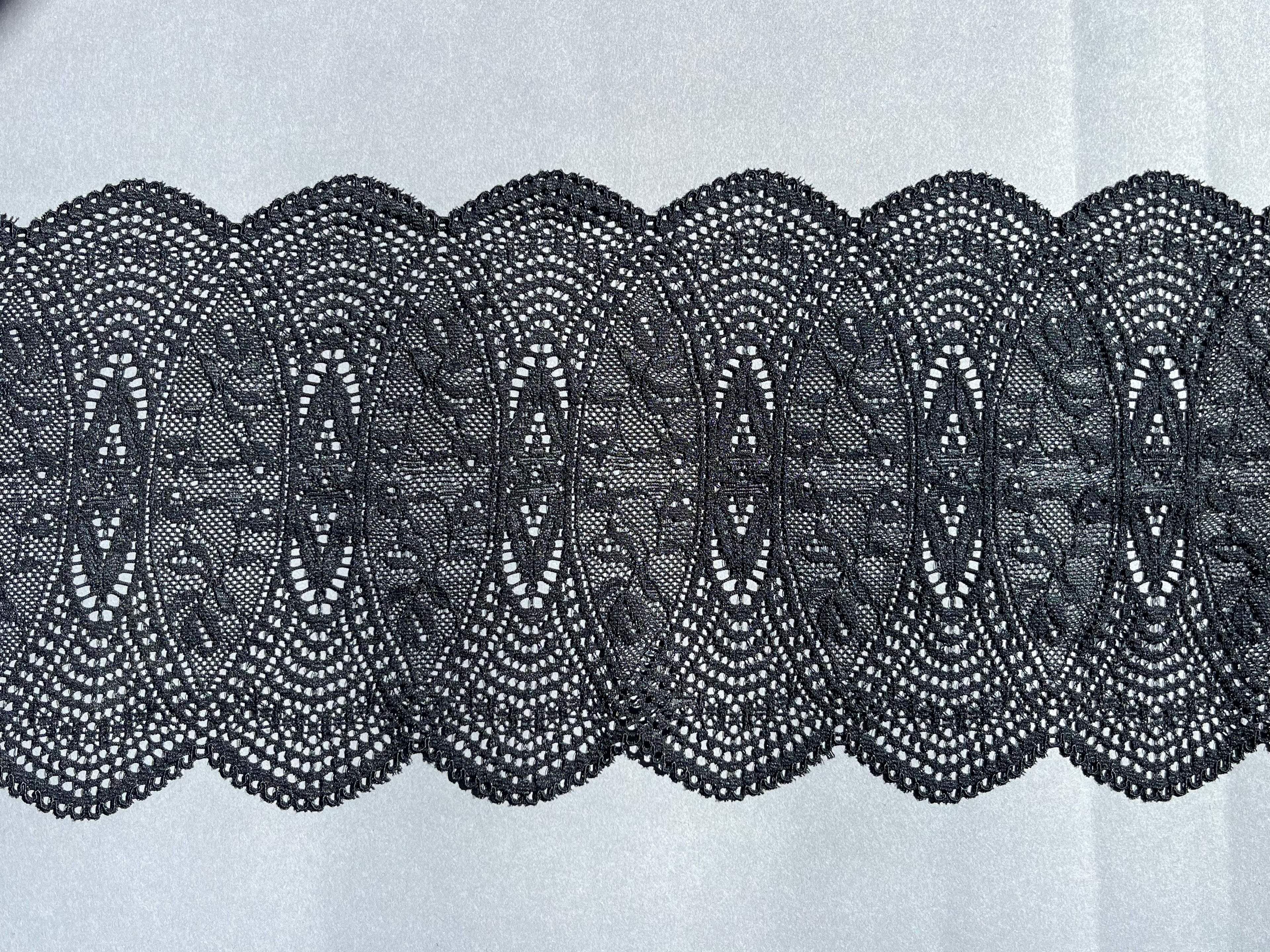 Black bobbin lace trim SP Haberdashery Auckland NZ