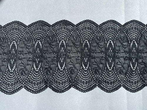 Black bobbin lace trim SP Haberdashery Auckland NZ