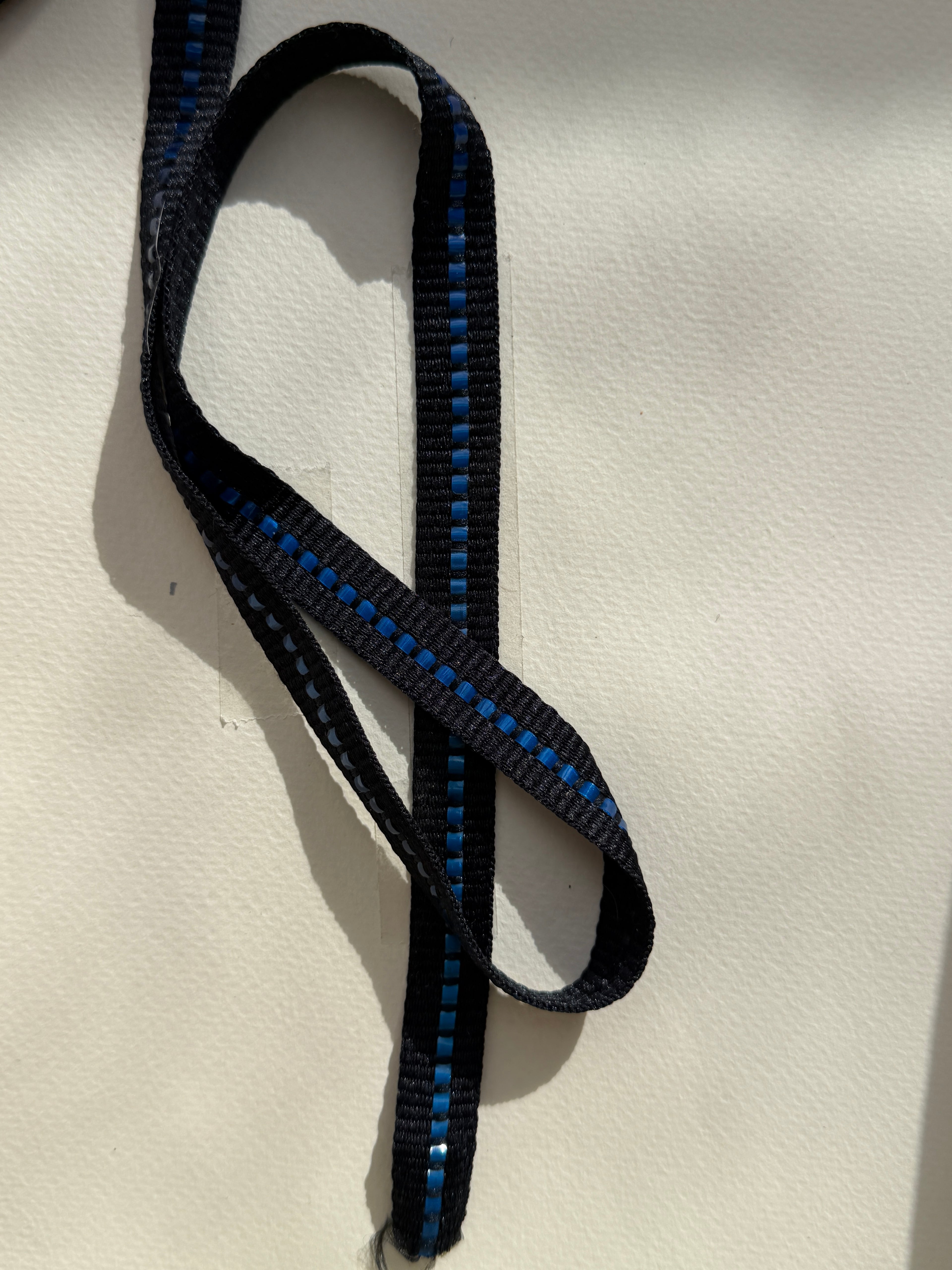 Black and blue woven braid 12mm SP Haberdashery Auckland NZ