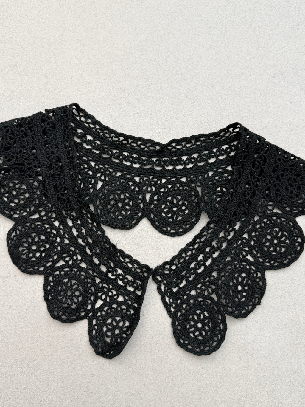 Black cotton crochet collar SP Haberdashery Auckland NZ