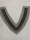 Black gold beaded sewn on net neckline trim SP Haberdashery Auckland NZ