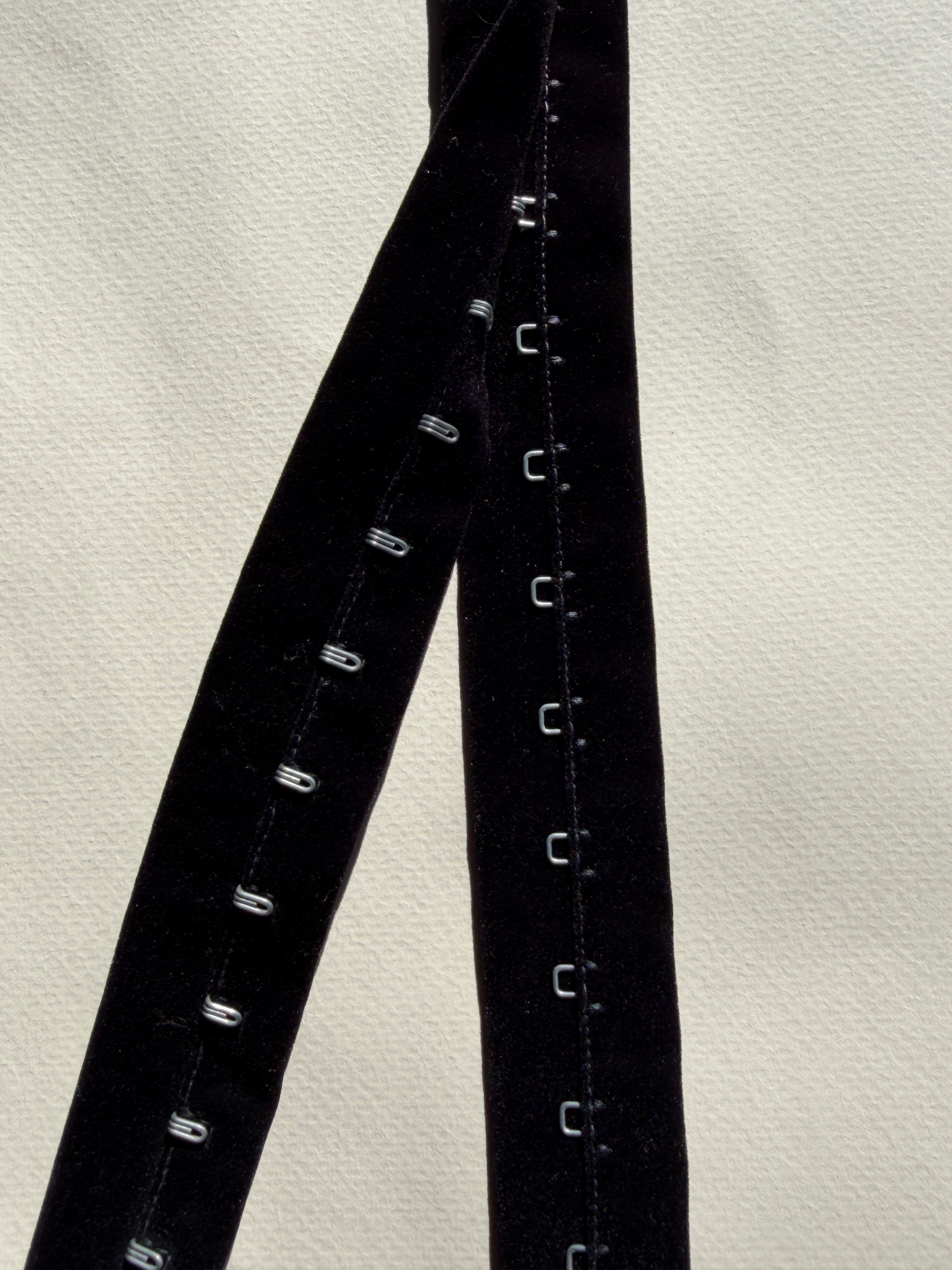 Black velvet hook and eye tape 30mm SP Haberdashery Auckland NZ