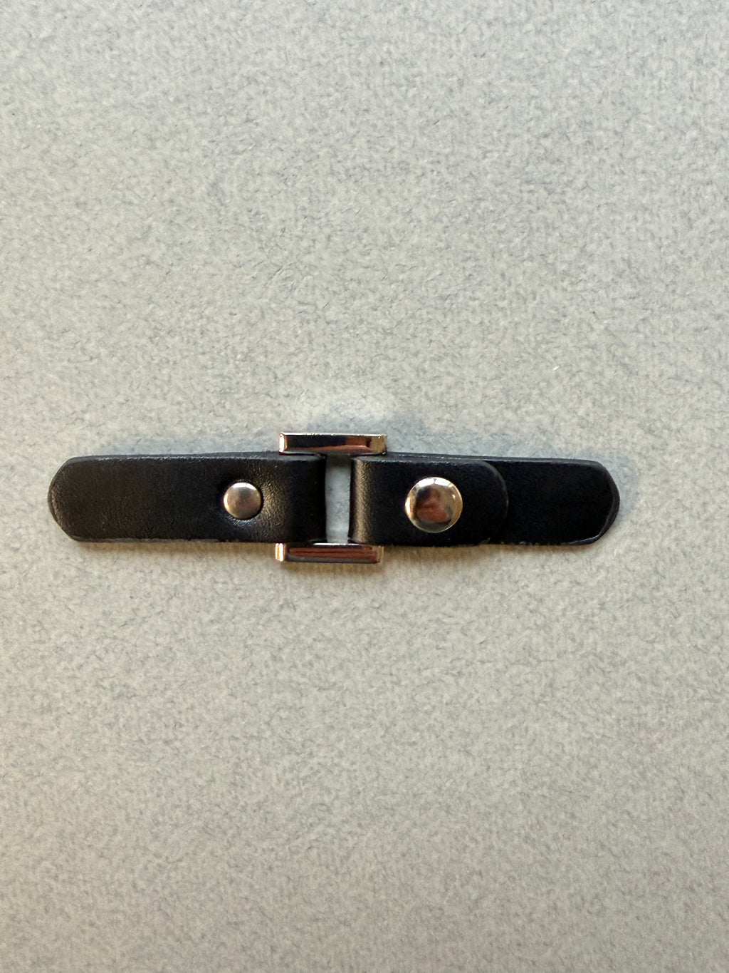 Black leather silver snap clasp SP Haberdashery Auckland NZ