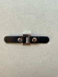 Black leather silver snap clasp SP Haberdashery Auckland NZ