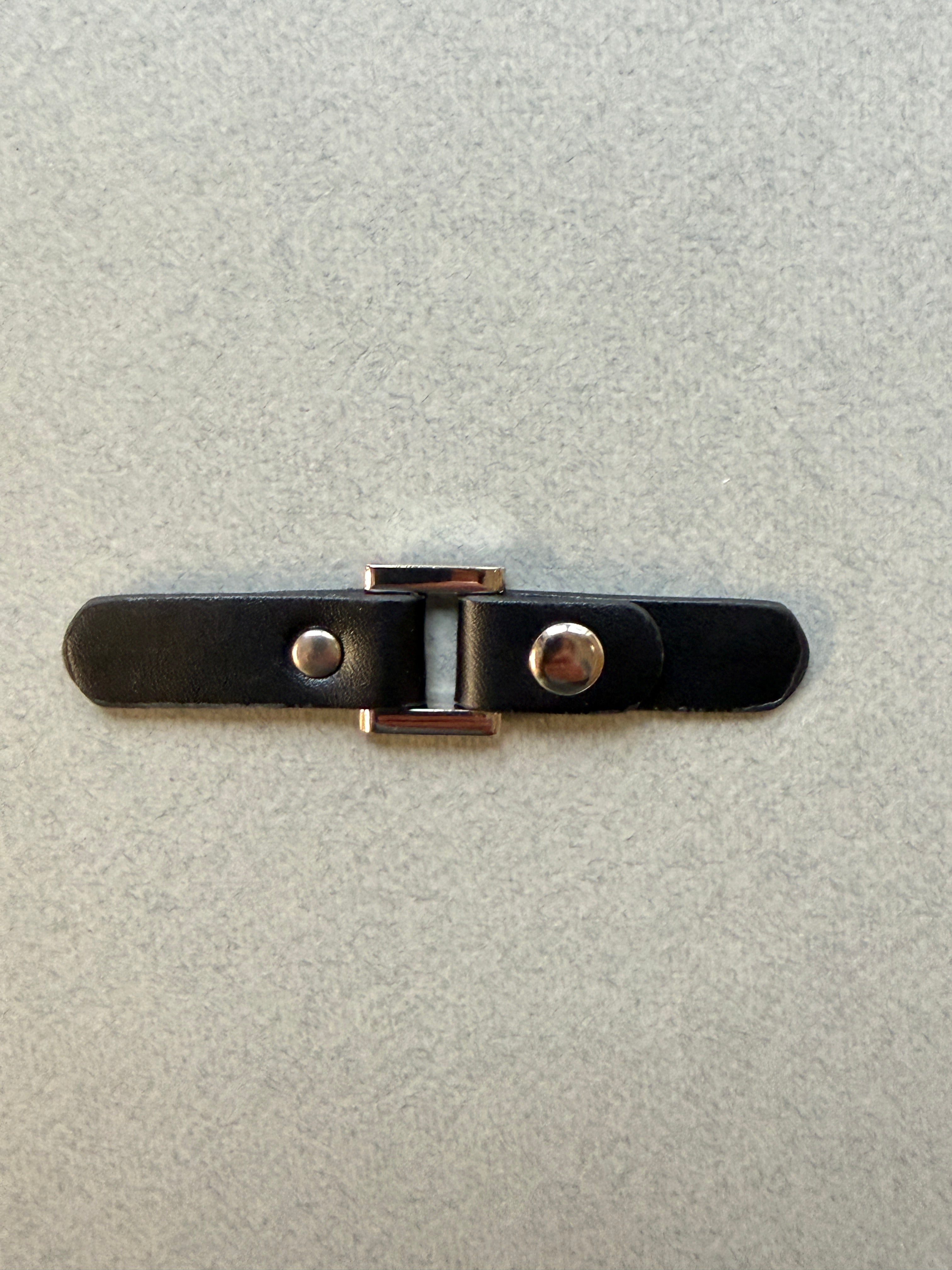 Black leather silver snap clasp SP Haberdashery Auckland NZ