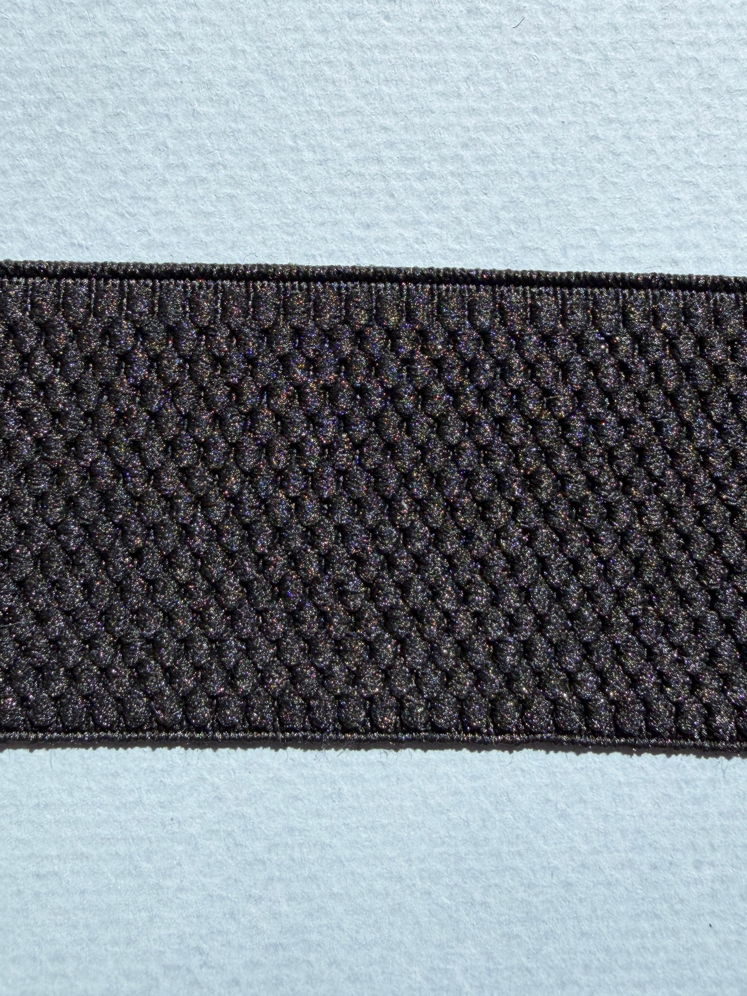 Textured Black Elastic 40mm SP Haberdashery Auckland NZ