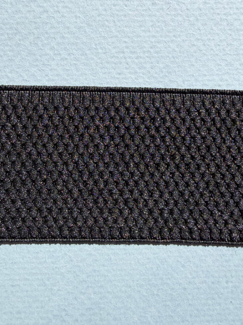 Textured Black Elastic 40mm SP Haberdashery Auckland NZ