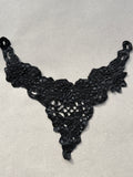 Black satin embroidered applique SP aberdashery Auckland NZ