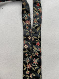 Black satin with floral design hook and eye tape SP Haberdashery Auckland NZ