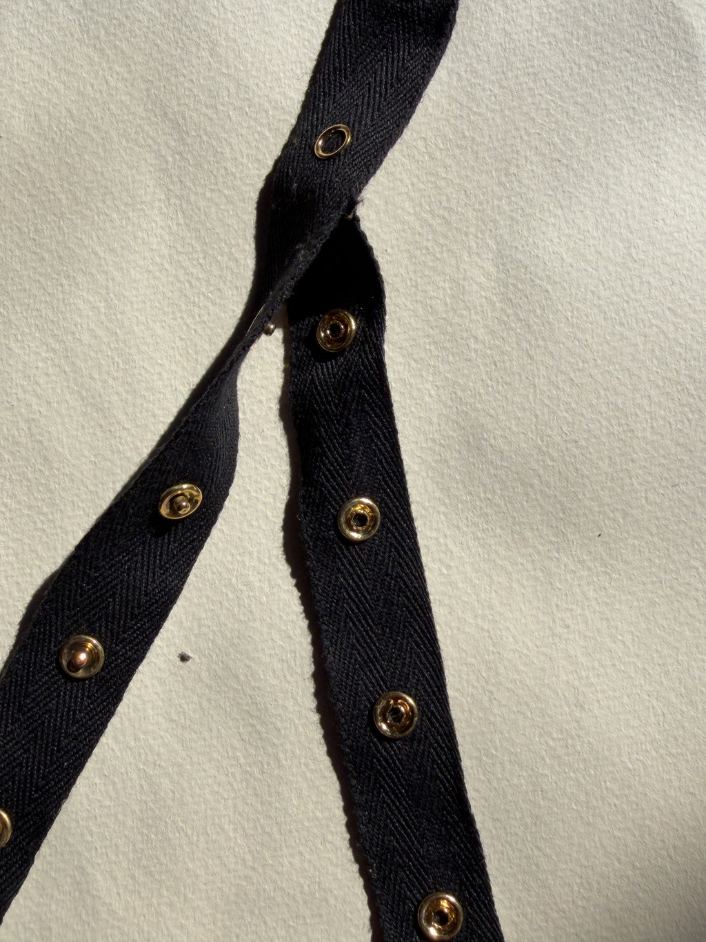 Black cotton snap tape 20mm