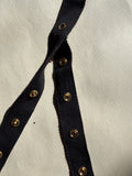 Black cotton snap tape 20mm
