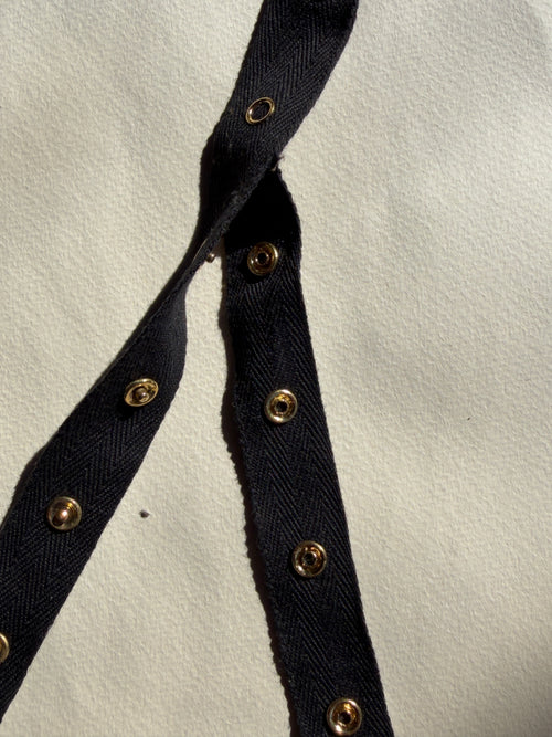 Black cotton snap tape 20mm