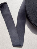 Black elastic soft microfibre 30mm wide 50metre per roll SP Haberdashery Auckland NZ