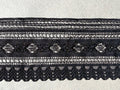 Black stretch lace 8cm SP Haberdashery Auckland NZ
