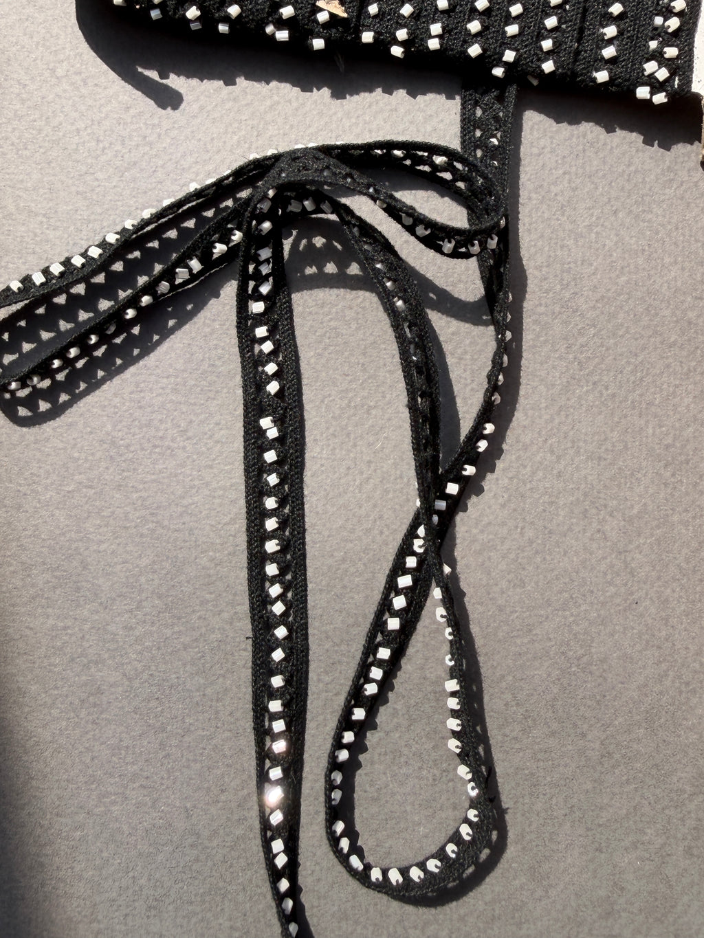 Black with cream beads  10mm SP Haberdashery Auckland NZ