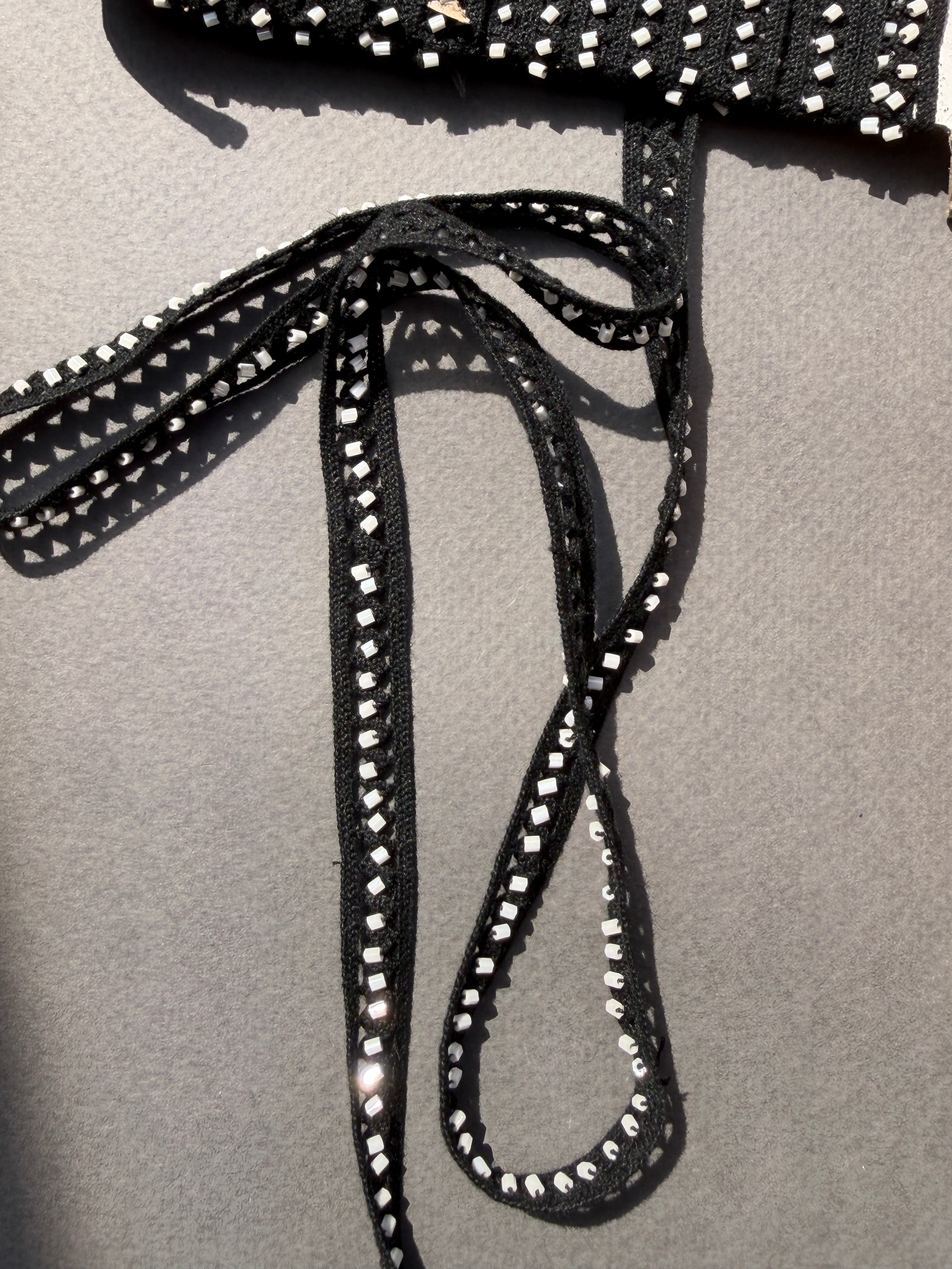 Black with cream beads  10mm SP Haberdashery Auckland NZ