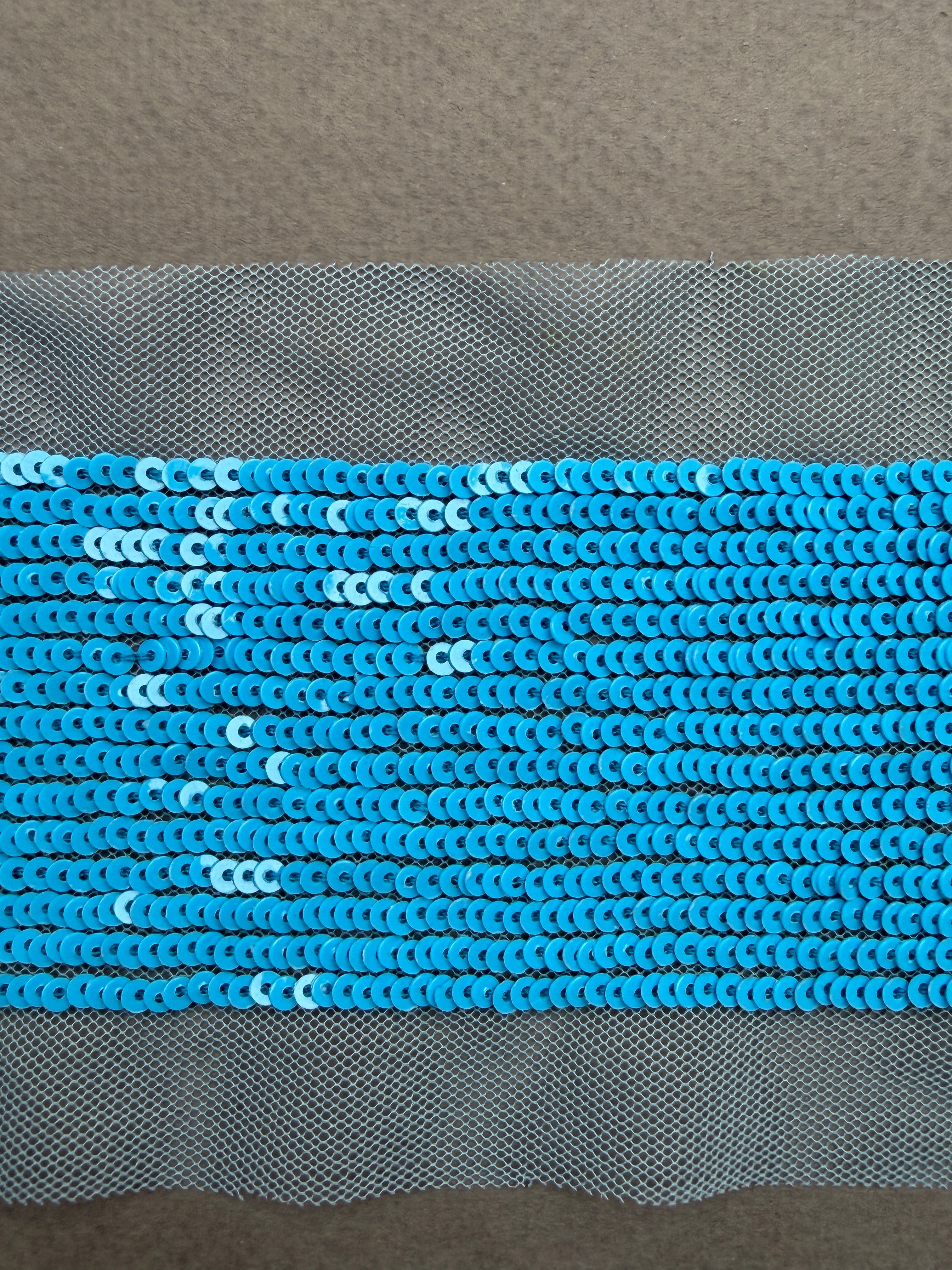 Blue sequin net trim  SP Haberdashery Auckland NZ