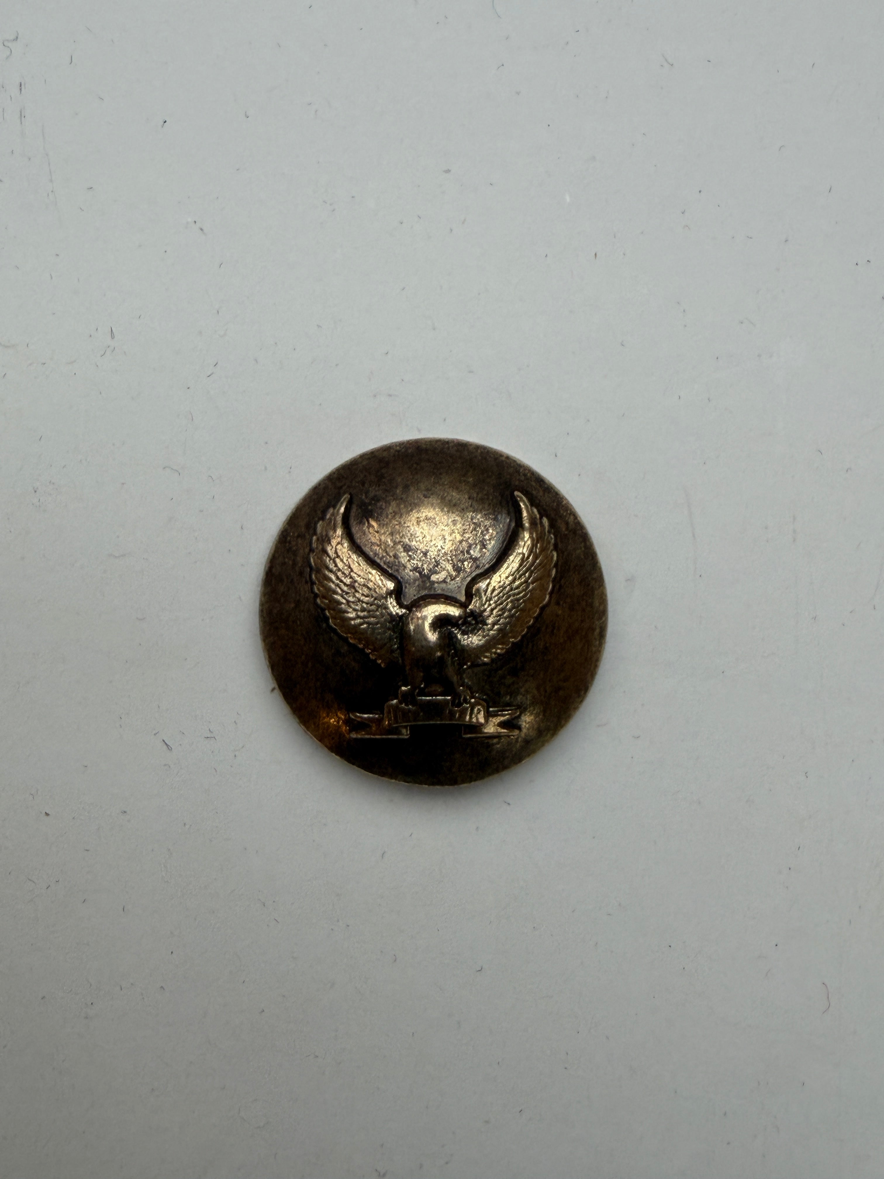 Brass military eagle dome shank button SP Haberdashery Auckland NZ