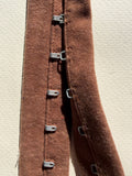 Brown suede hook and eye tape P Haberdashery Auckland NZ
