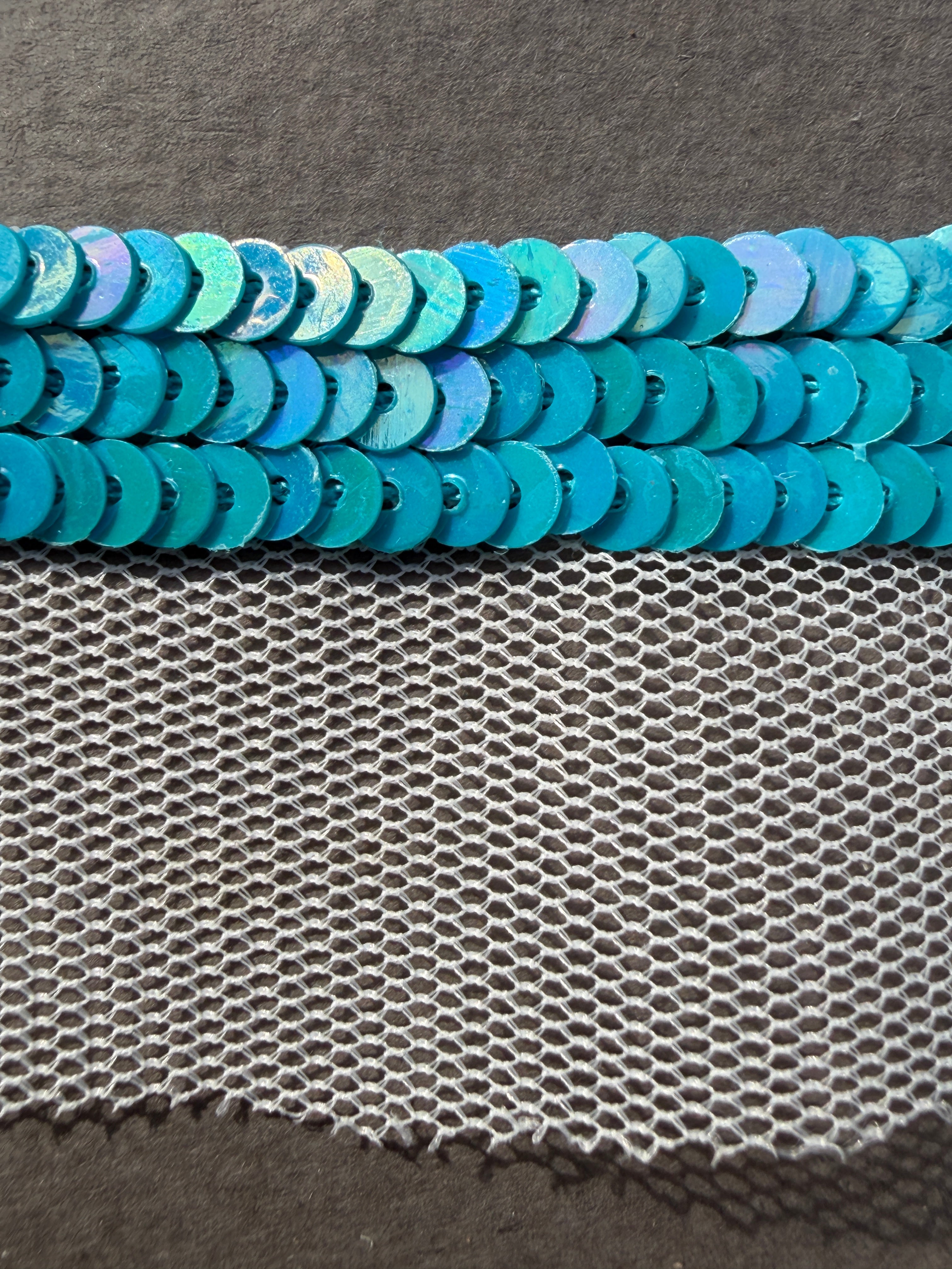  Close up Blue sequin edge trim  Sp Haberdashery Auckland NZ