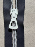  Close up Meras zip with rubber surface 2 lengths SP Haberdashery Auckland NZ