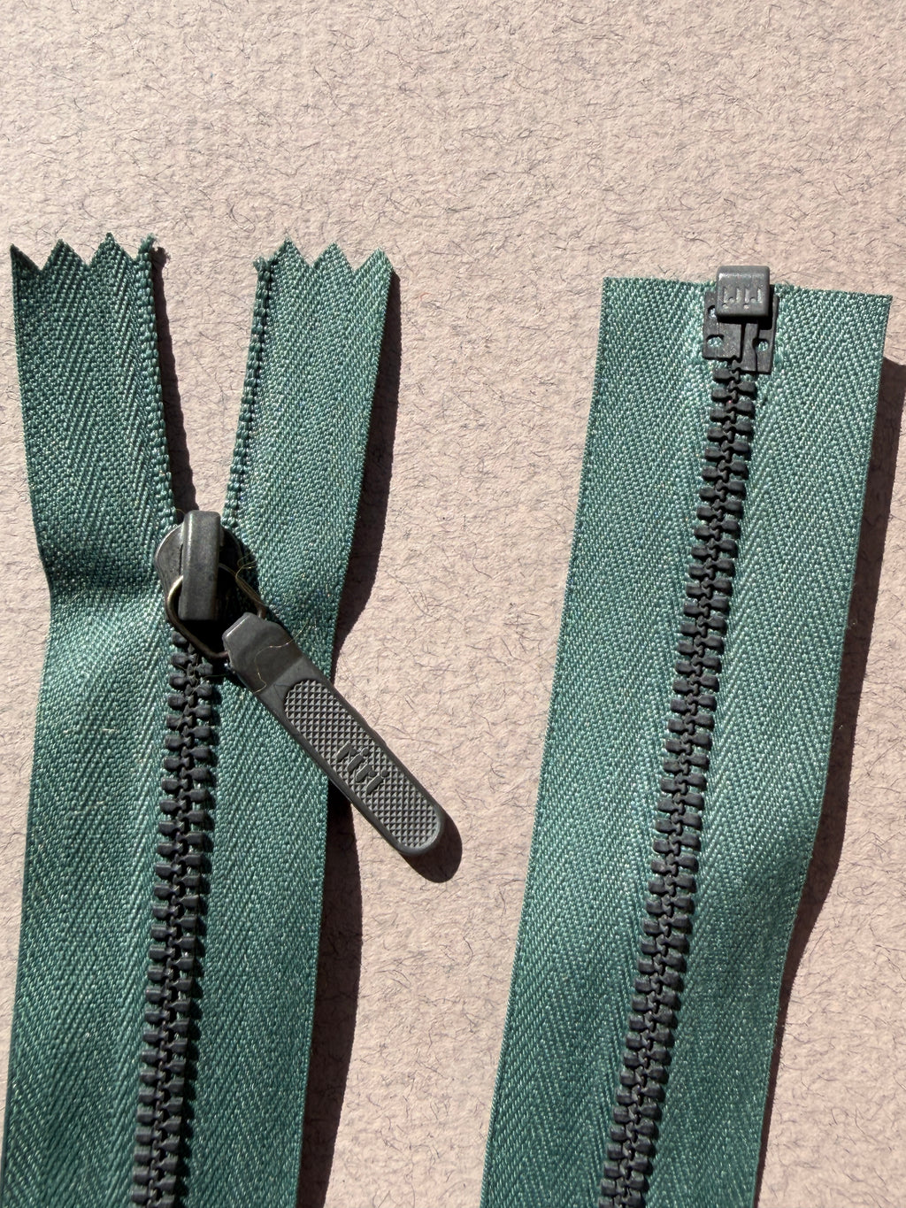 Close uo Riri open end  nylon blue grey zip 61cm SP Haberdashery Auckland NZ