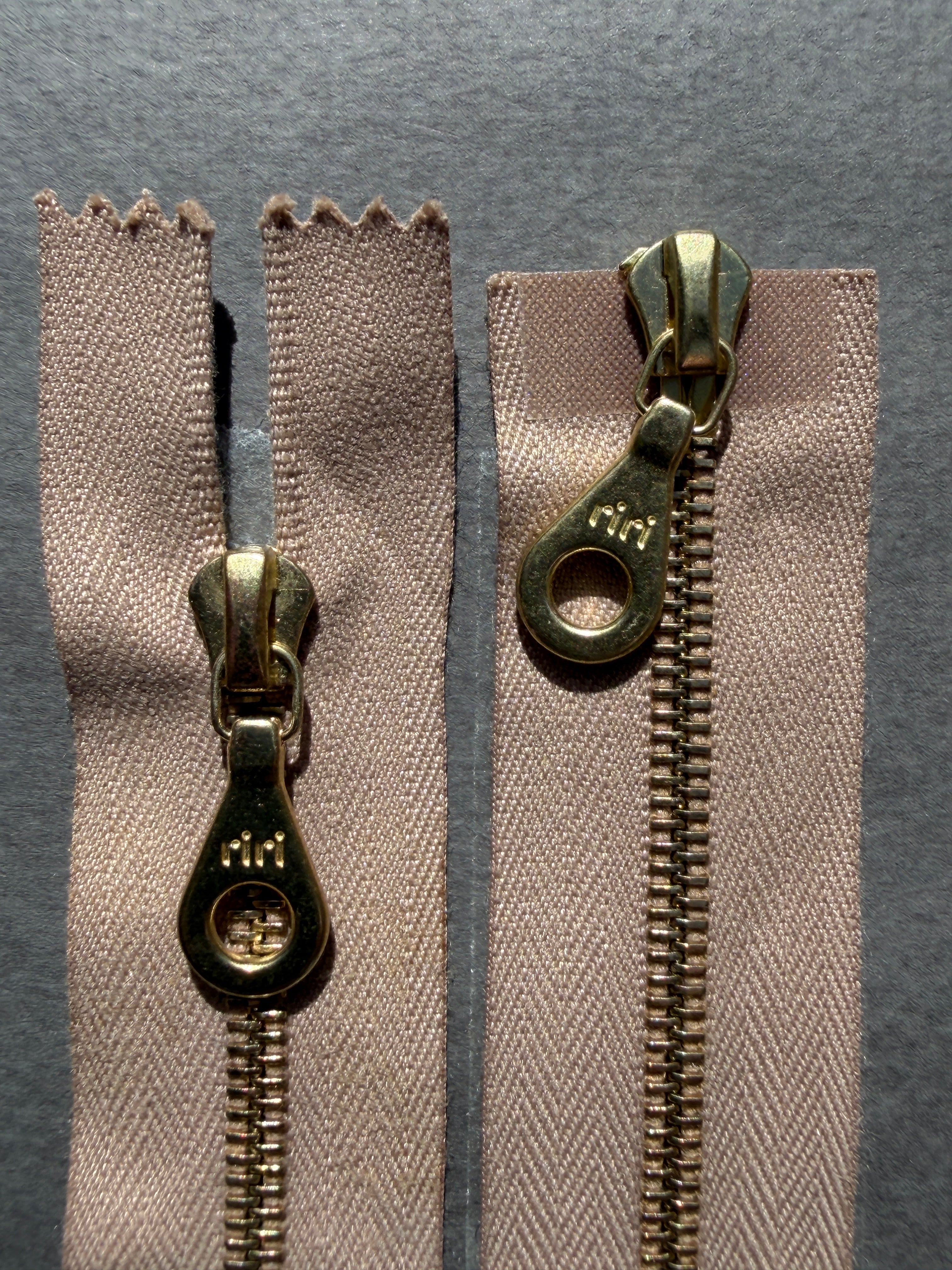 Close up Riri open end two way  gold zip 44cm SP Haberdashery Auckland NZ