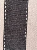 Close up black gros grain with white edge stitching SP Haberdashery Auckland NZ