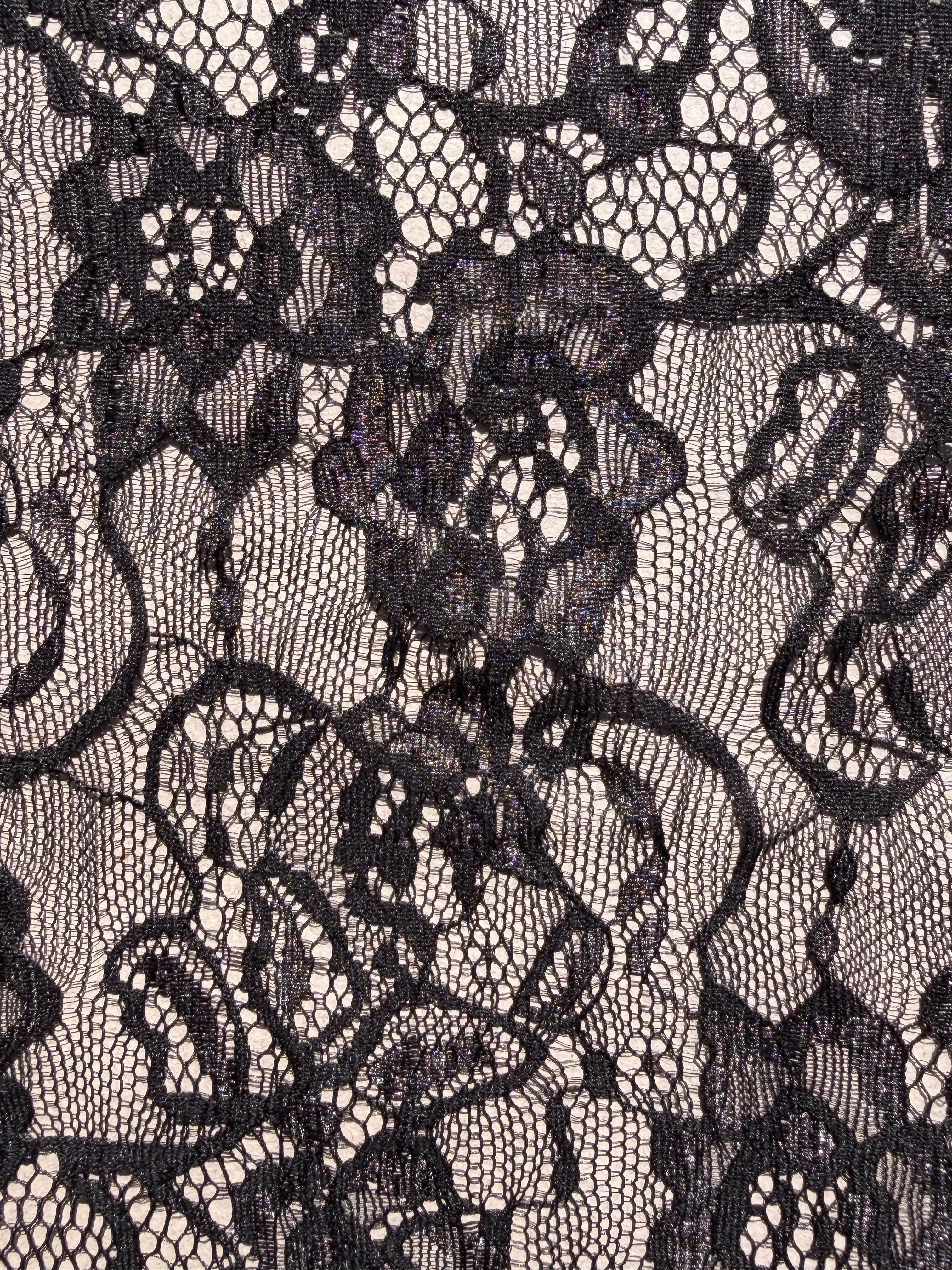 Close up black lace trim scallop edge SP Haberdashery Auckland NZ