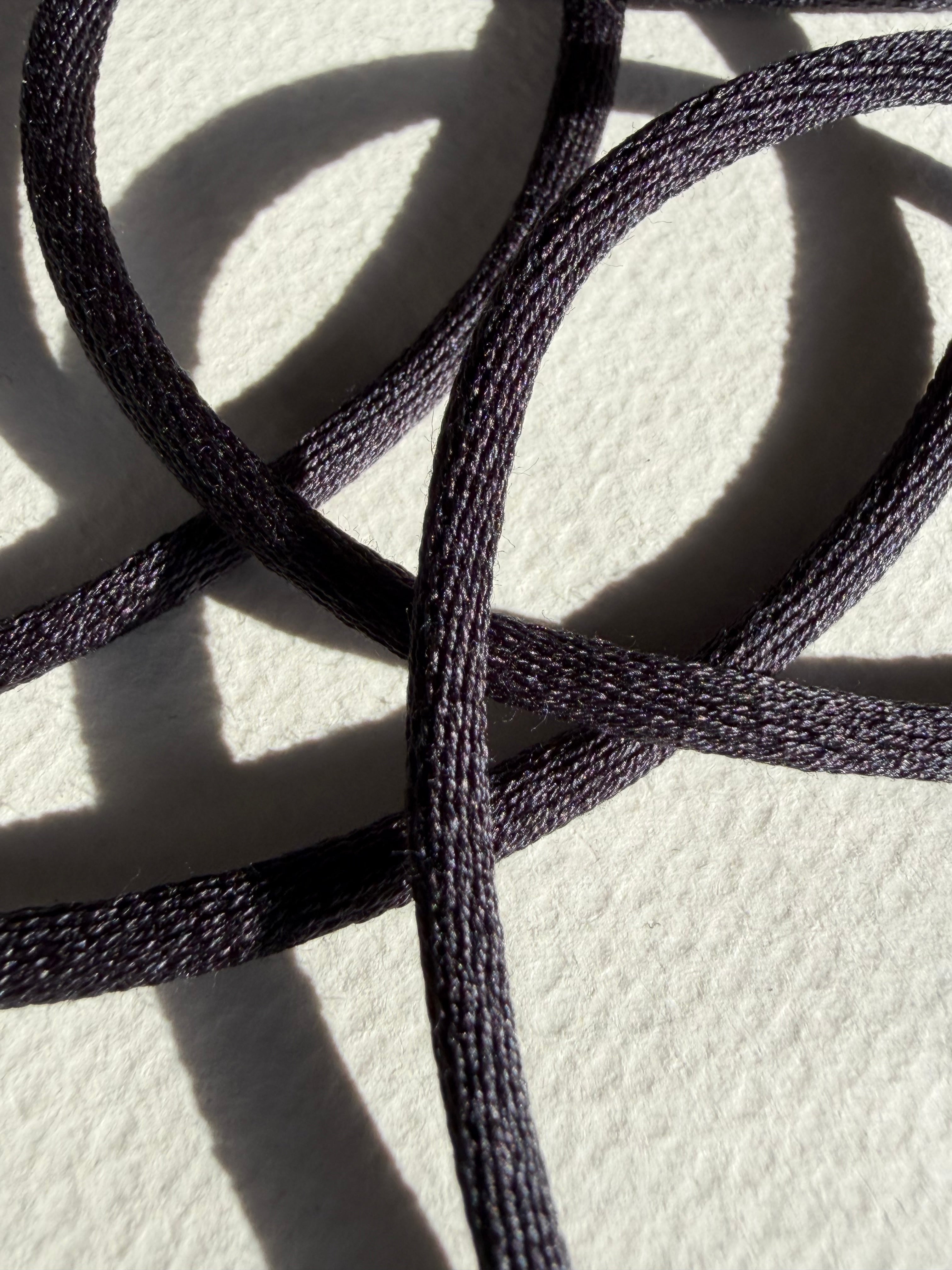 Close up cotton cord black 4mm SP Haberdashery Auckland NZ