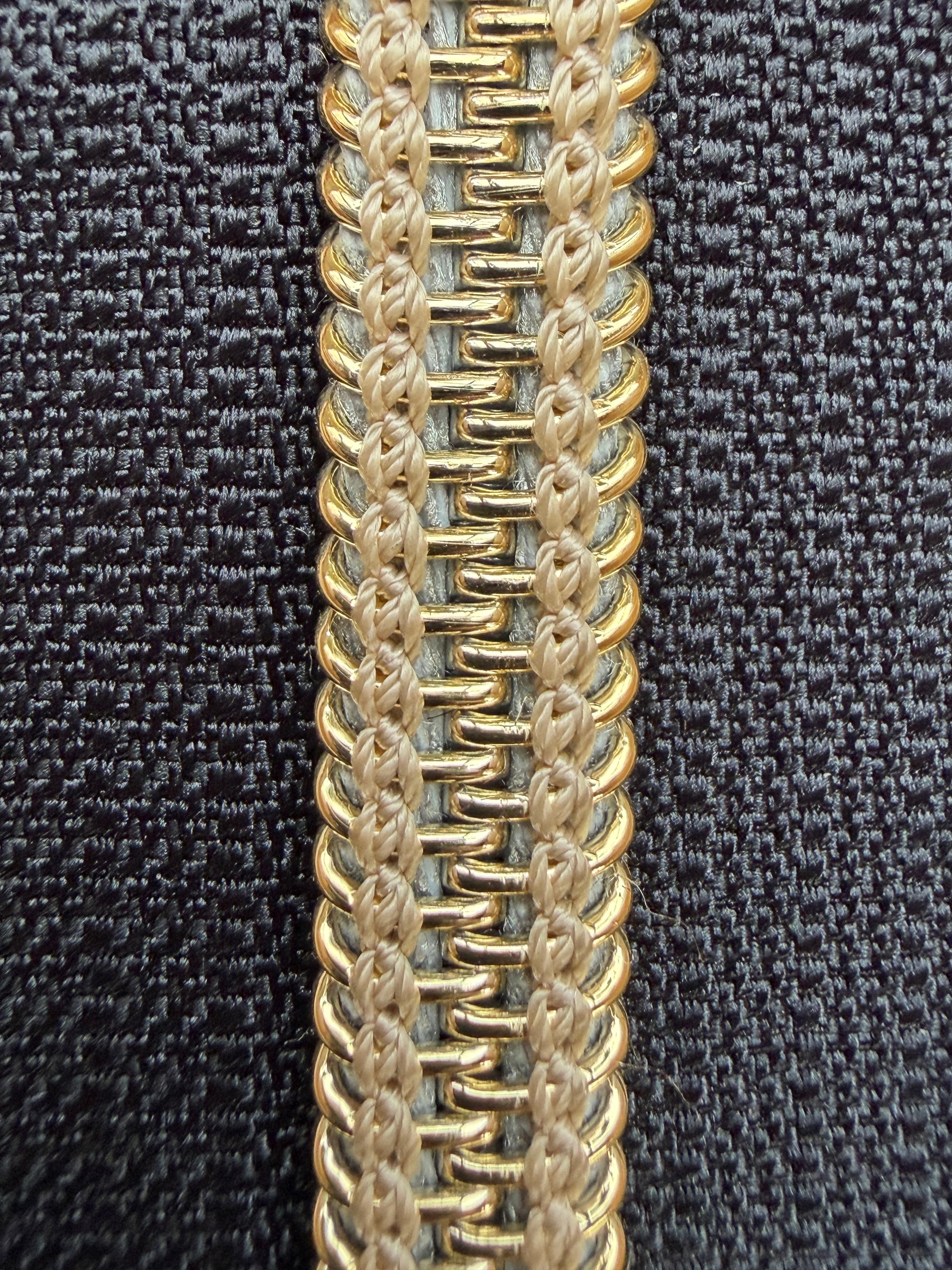 Close up of Meras  open end zip showing detail  46cm SP Haberdashery Auckland NZ