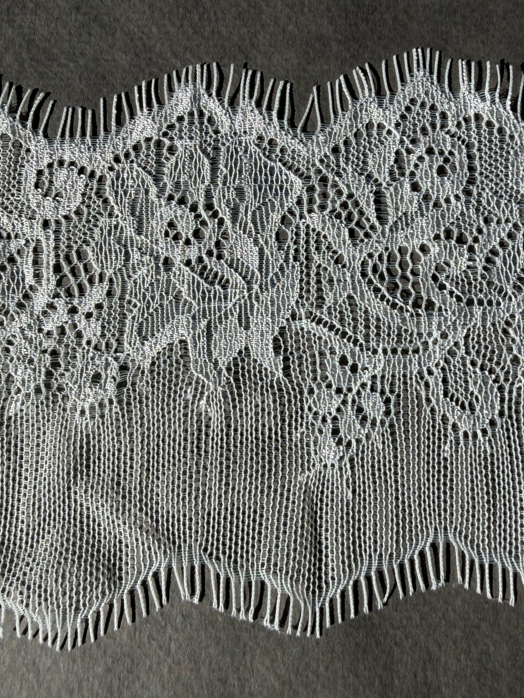 Close up white chantilly lace 10cm SP Haberdashery uckland NZ