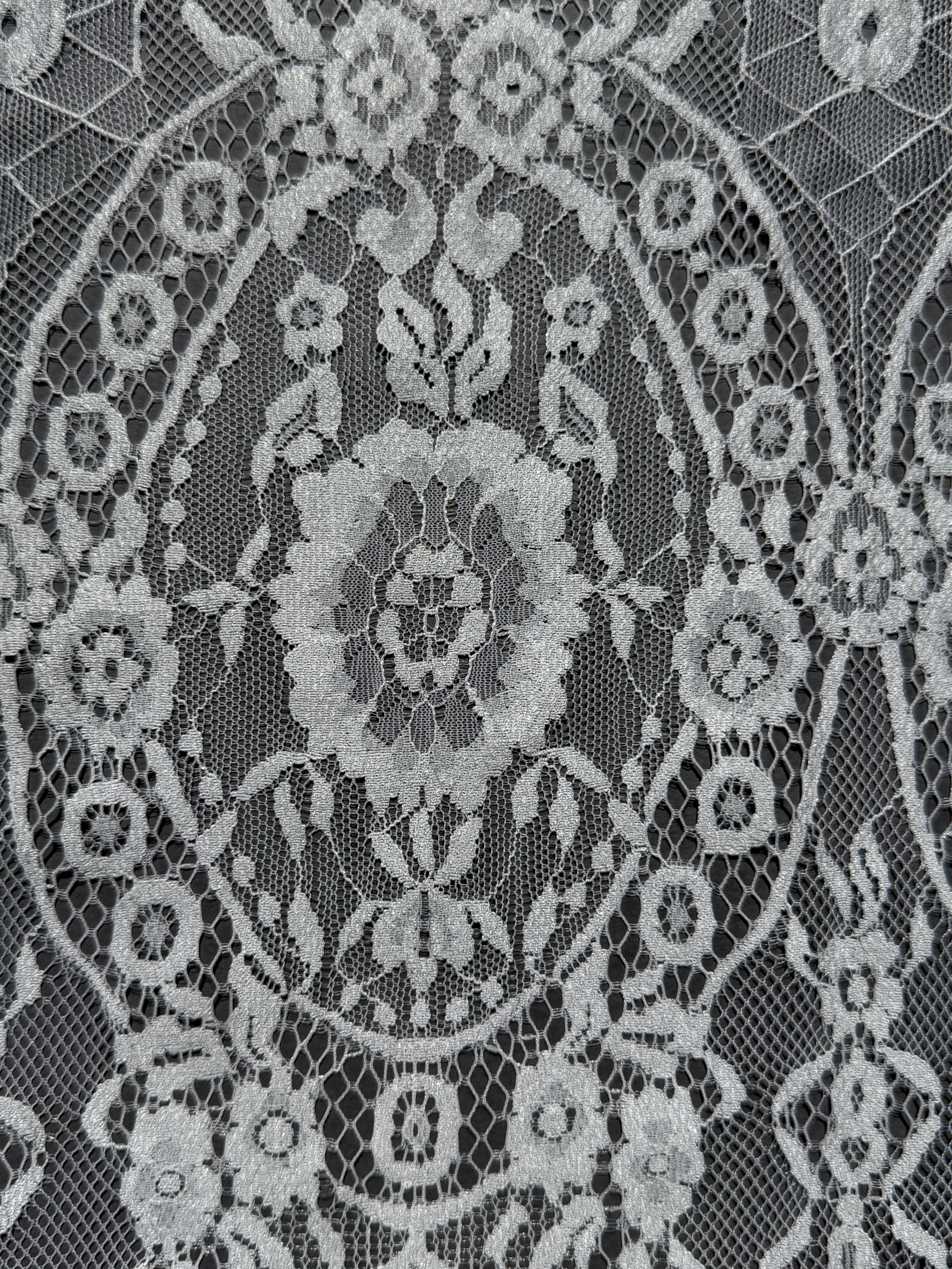 Close up white lace trim 340mm wide SP Haberdashery Auckland NZ