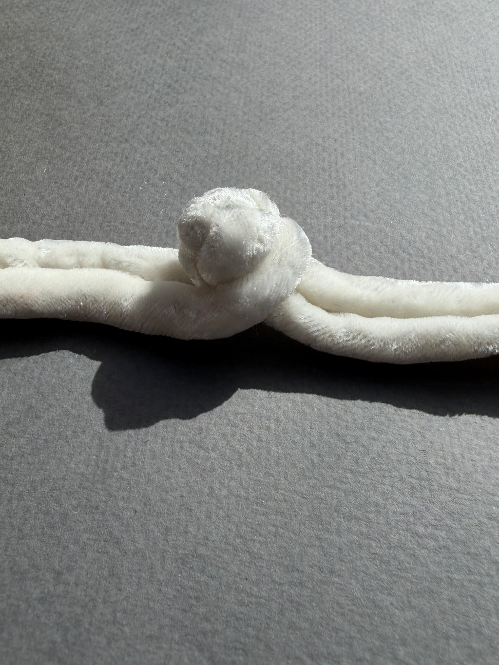 Close up white velvet frogging SP Haberdashery Auckland NZ