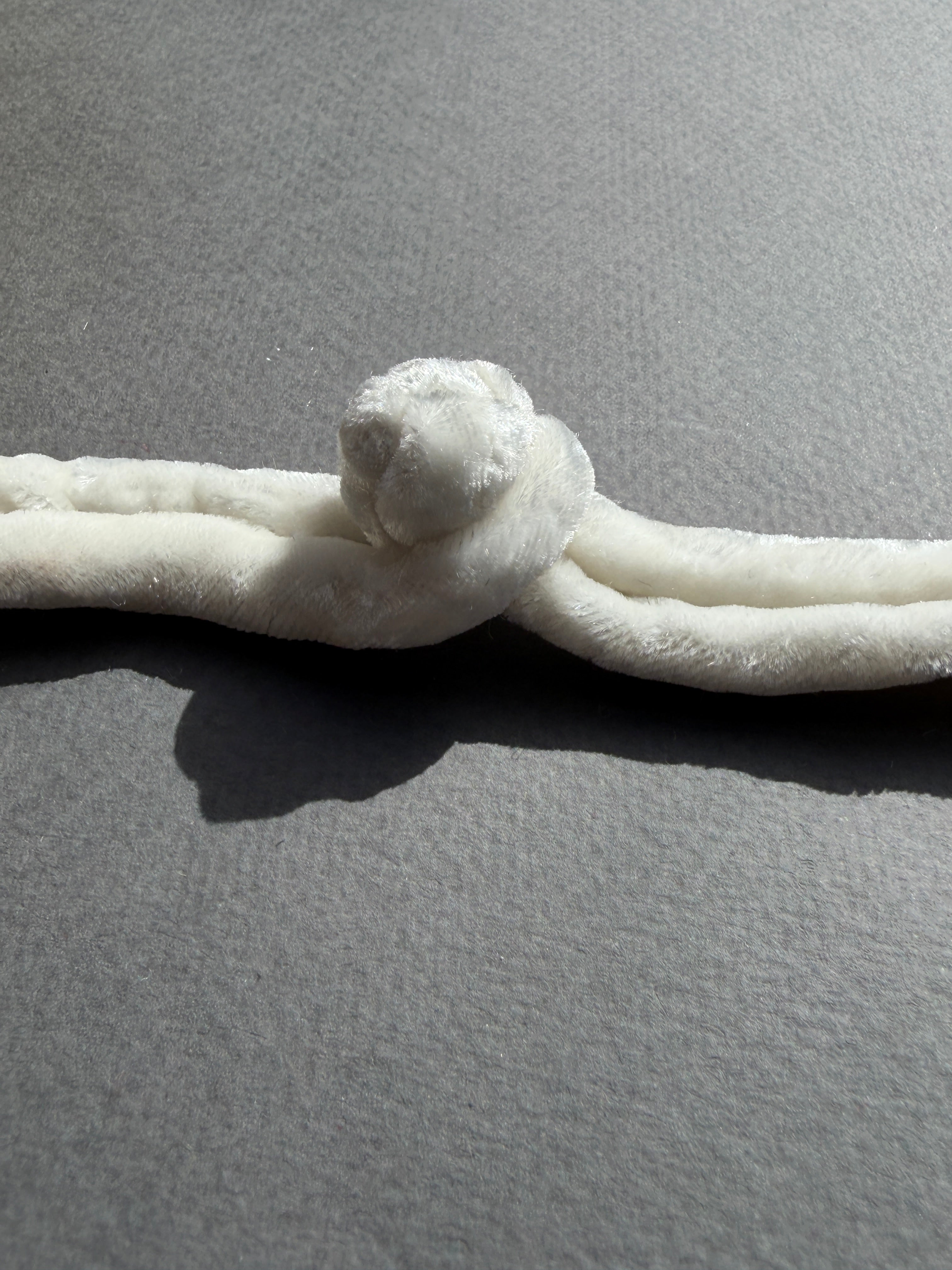 Close up white velvet frogging SP Haberdashery Auckland NZ