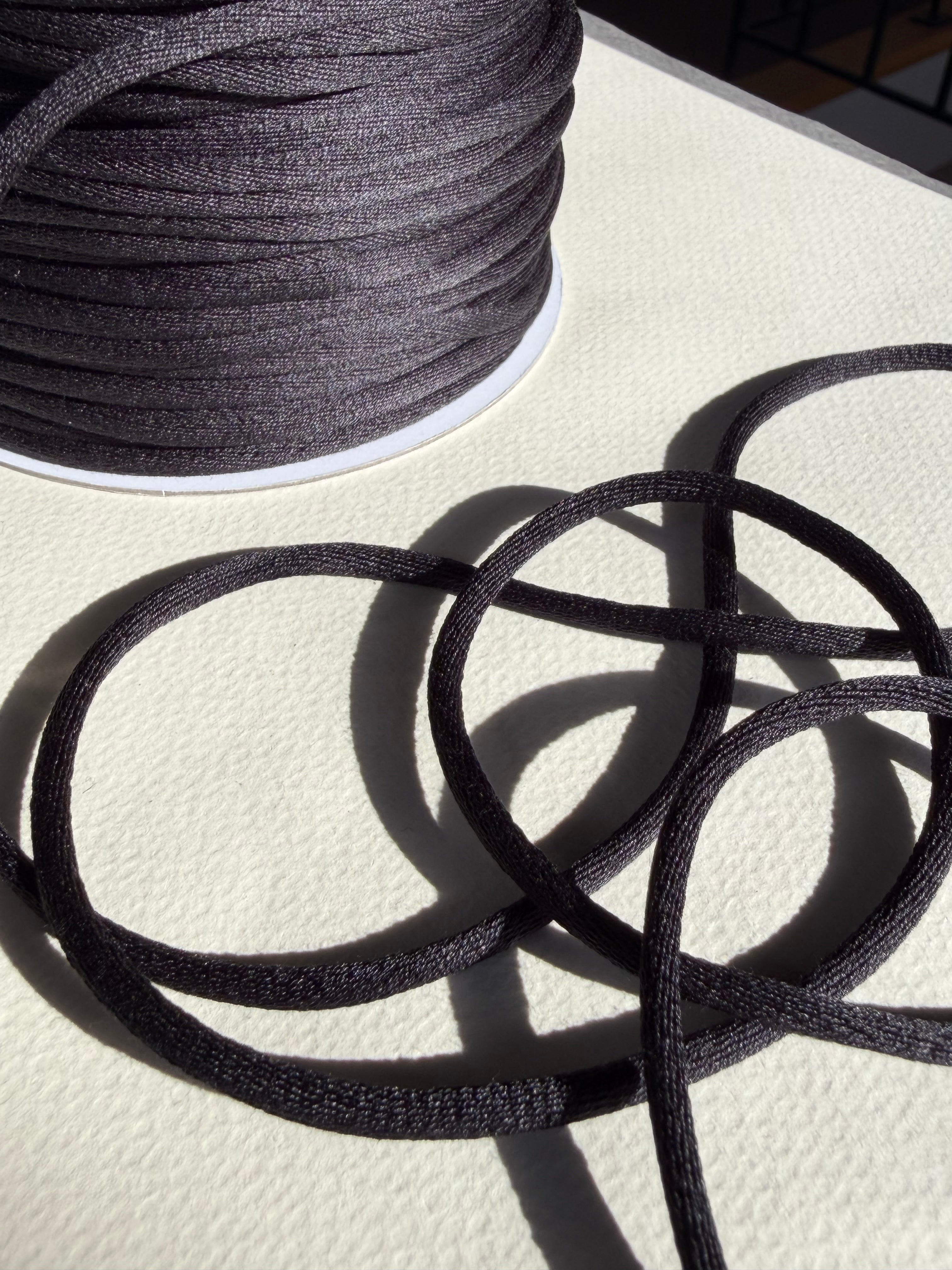 cotton cord black 4mm SP Haberdashery Auckland NZ