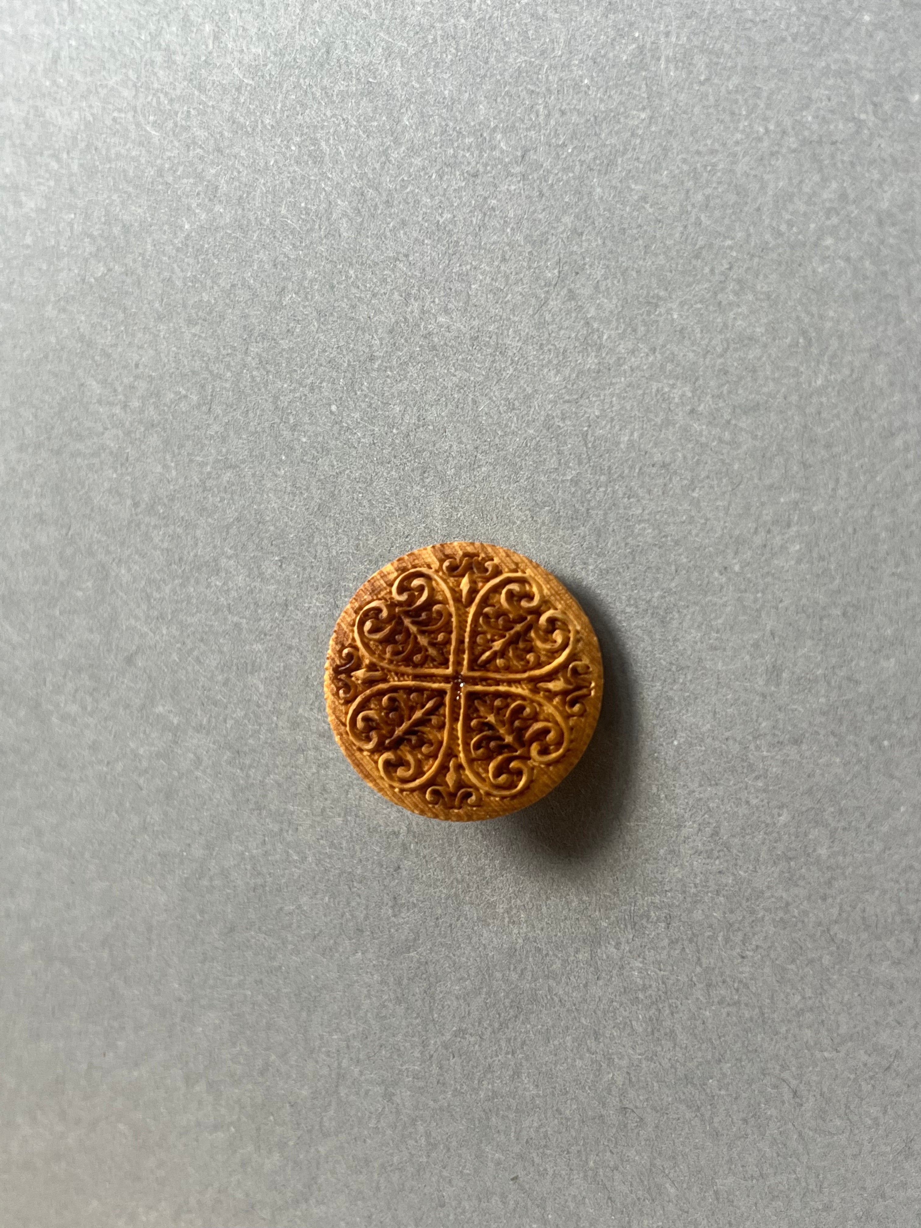 Crafted wood shank button SP Haberdashery Auckland NZ