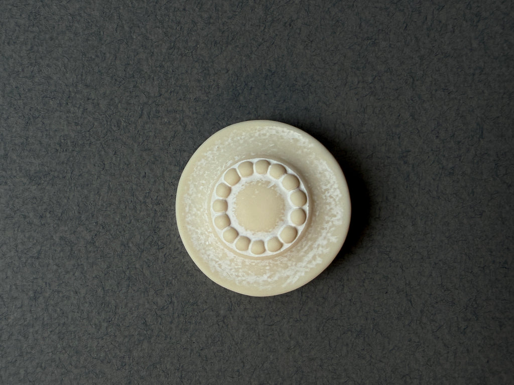 Cream resin hat shank button SP Haberdashery Auckland NZ