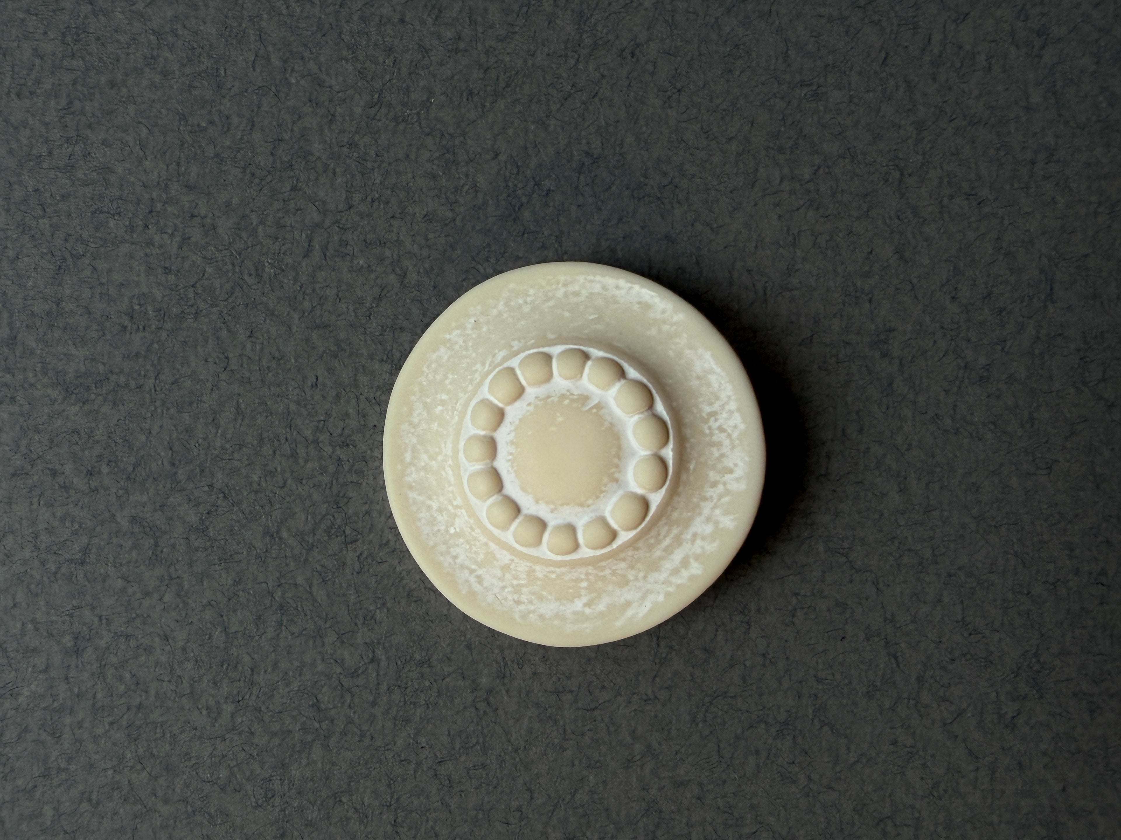 Cream resin hat shank button SP Haberdashery Auckland NZ