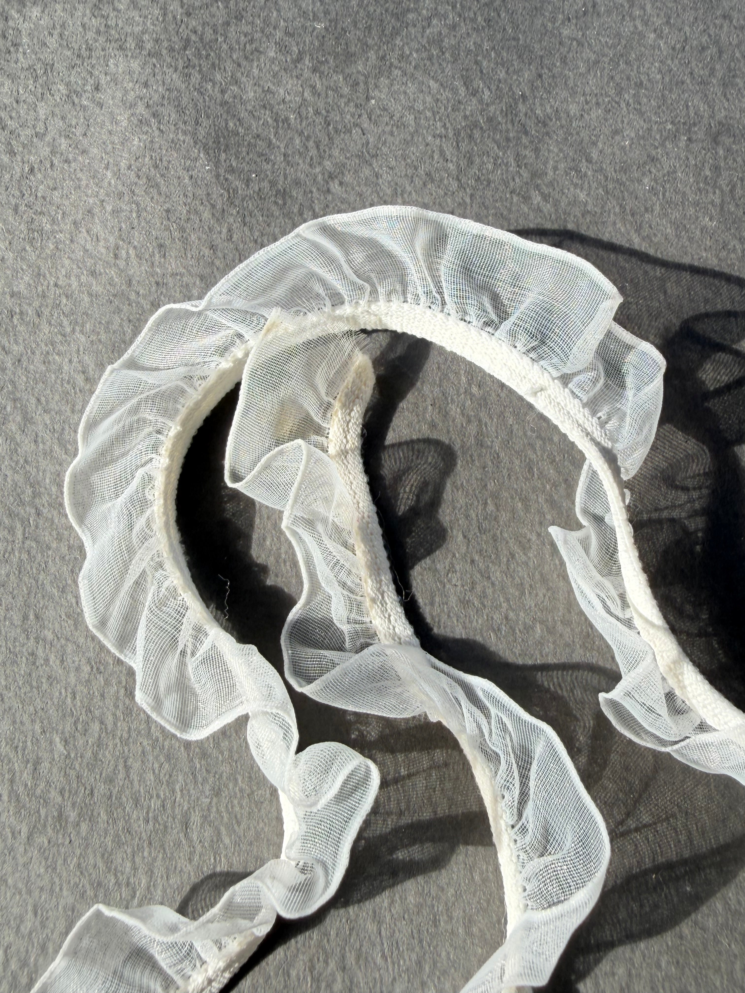 Elastic organza frill trim 15mm SP Haberdashery Auckland NZ