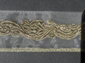Gold embroidered braid on clear nylon 40mm SP Haberdashery Auckland NZ