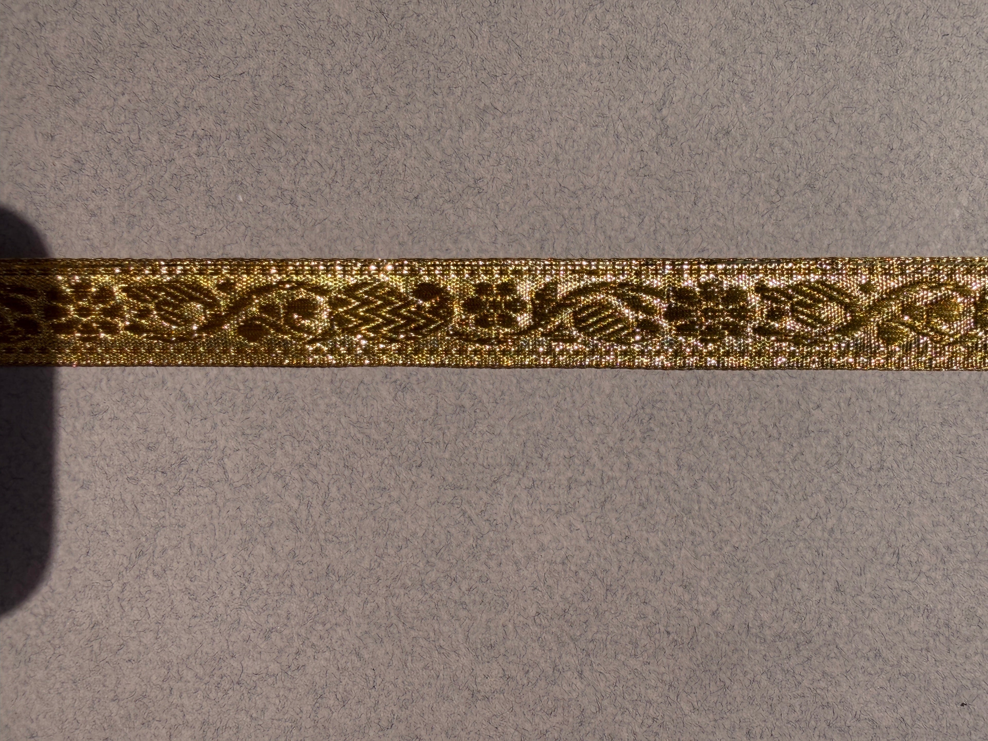 Decorative gold woven ribbon  20mm SP Haberdashery Auckland NZ