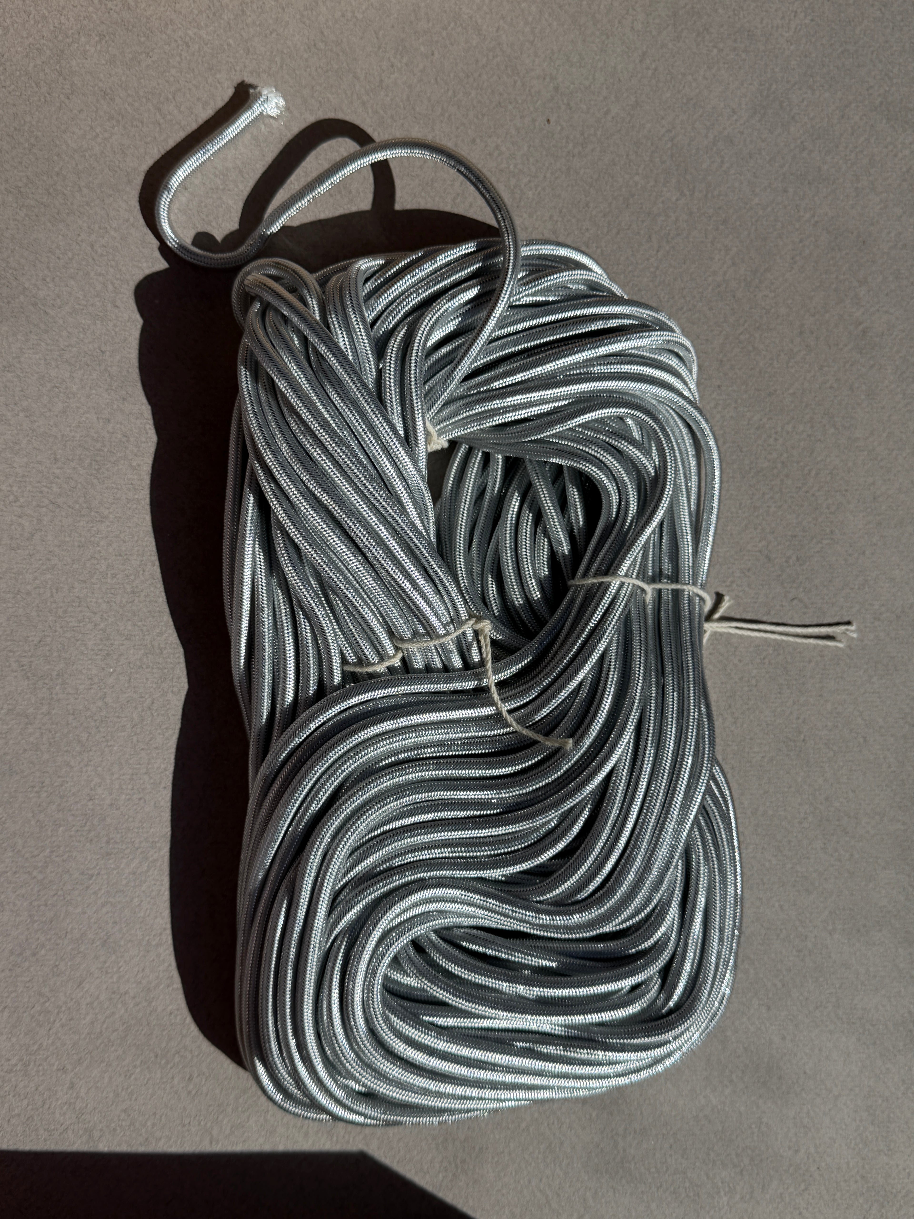 Shindo silver  pearl cord  5mm x 30metre bundle 