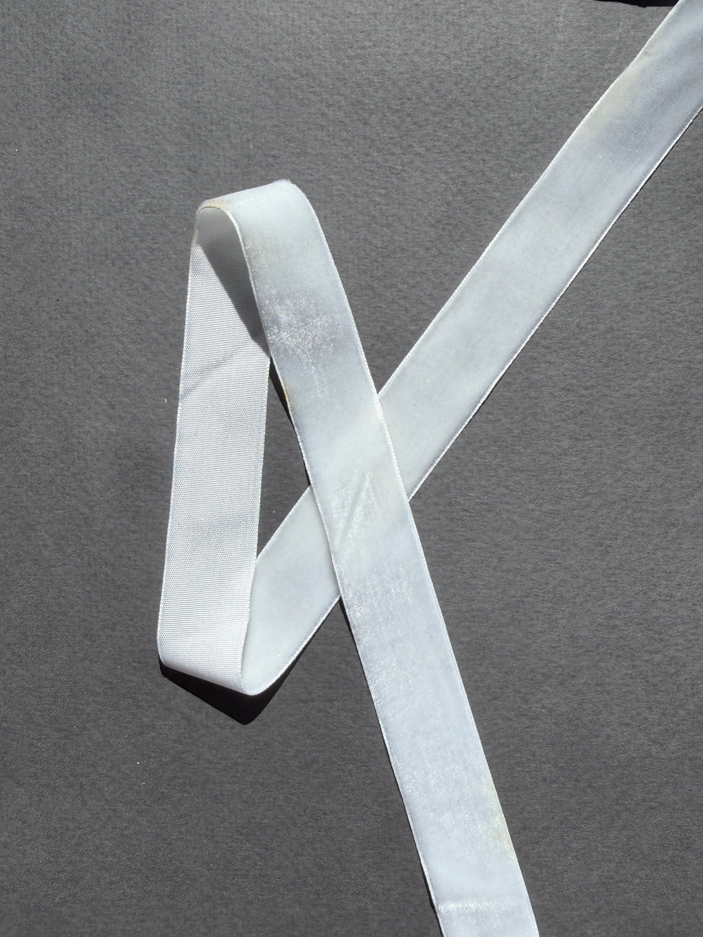 White Velvet Ribbon 20mm