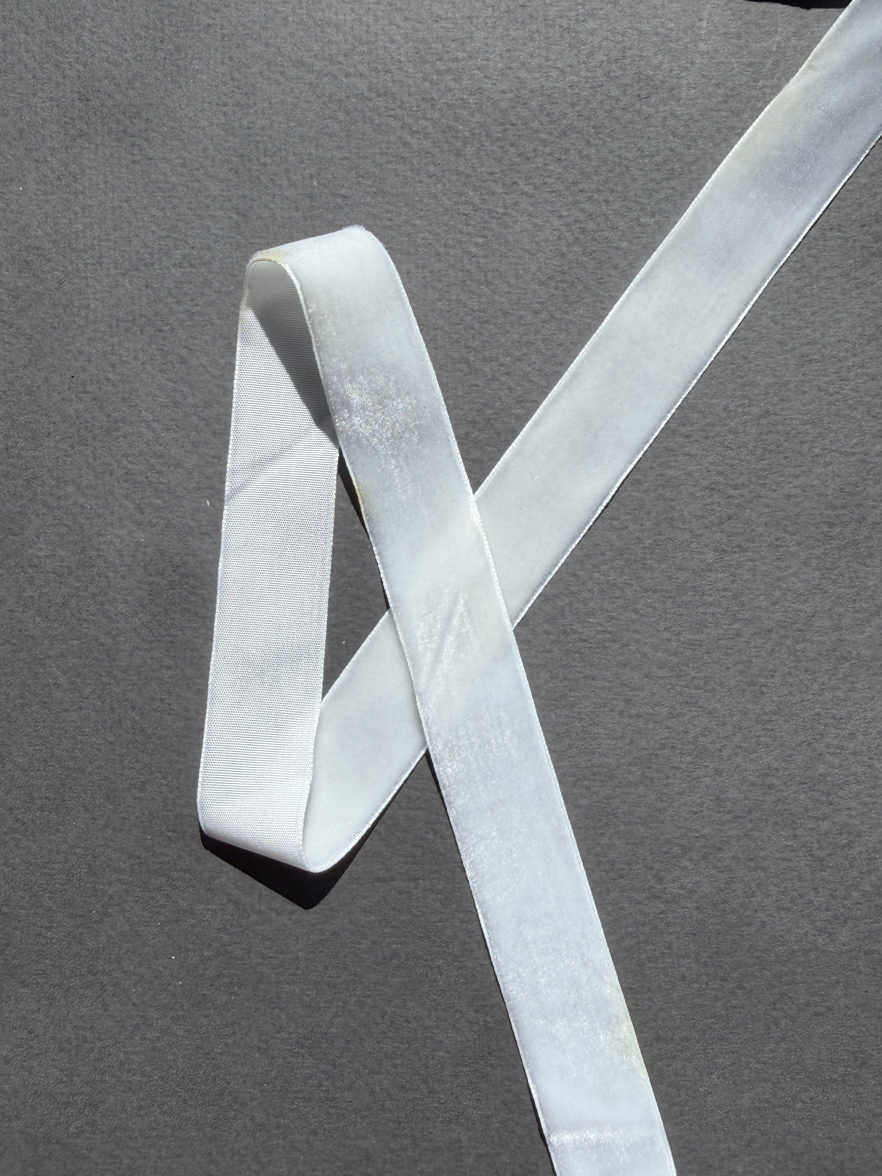 White Velvet Ribbon 20mm