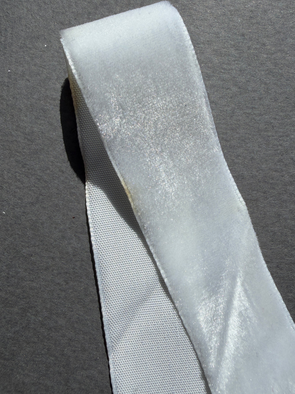 White Velvet Ribbon 20mm