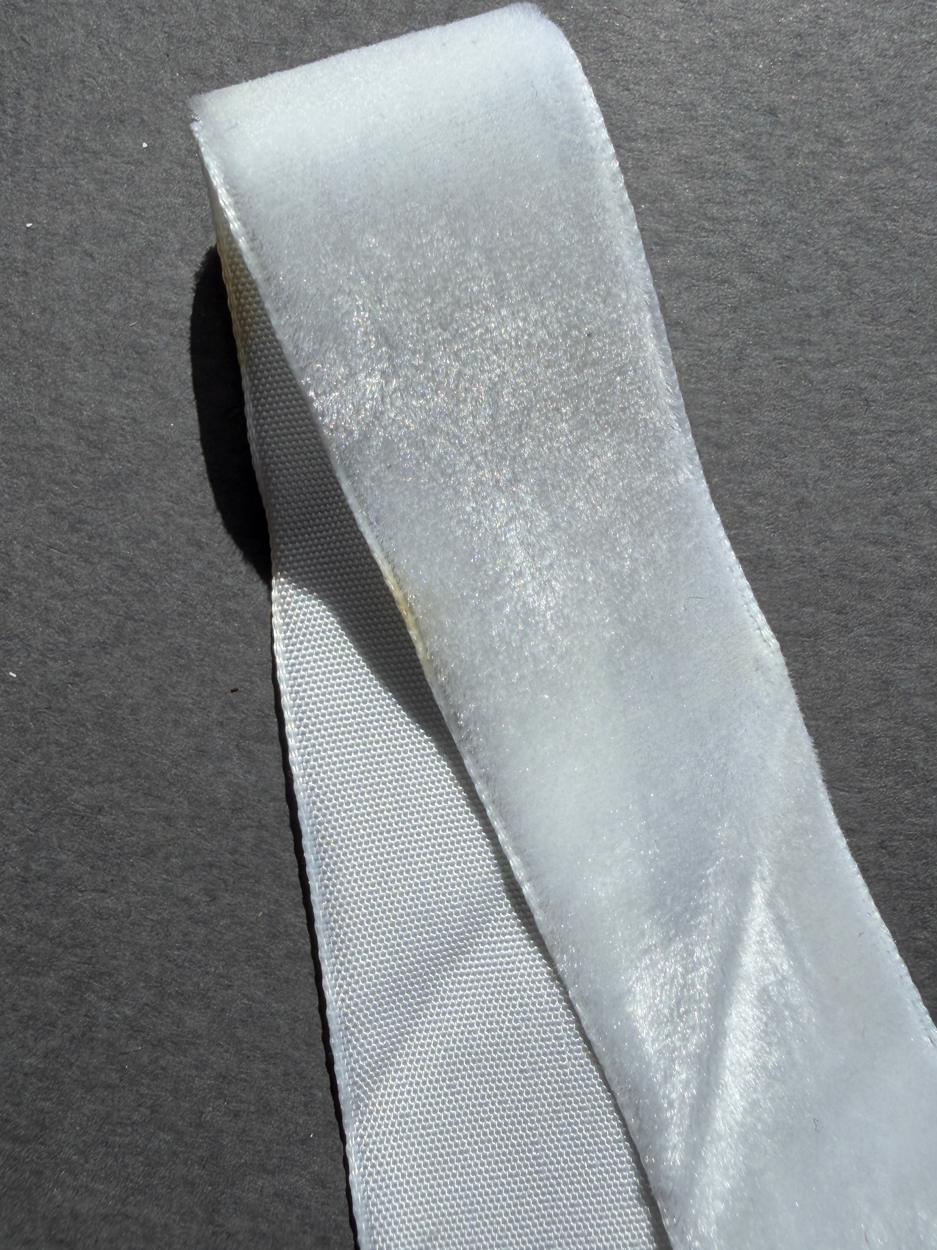 White Velvet Ribbon 20mm