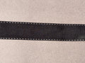 Black gros grain ribbon ith white stching on each edge