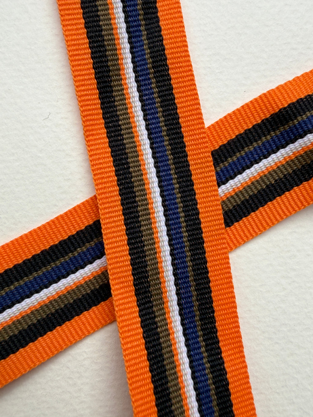 Orange Striped Grosgrain Ribbon | 23mm | SP Haberdashery